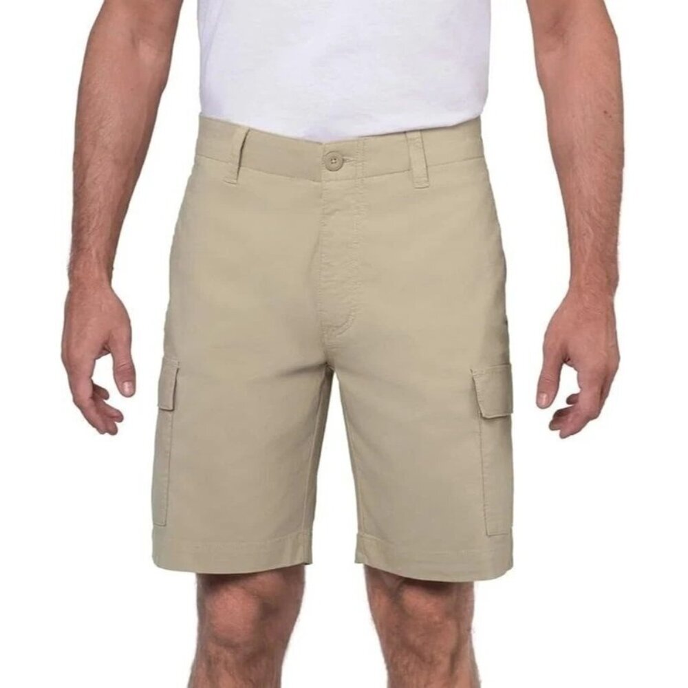 Wearfirst Men's Size 32 Tan Cargo Shorts Cotton/Nylon Blend With Stretch N0596